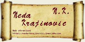 Neda Krajinović vizit kartica